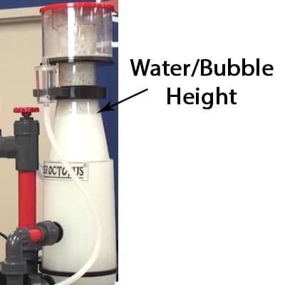 Protein Skimmer Water/Bubble Height